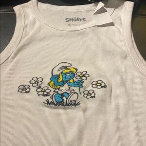 White smurfette tank